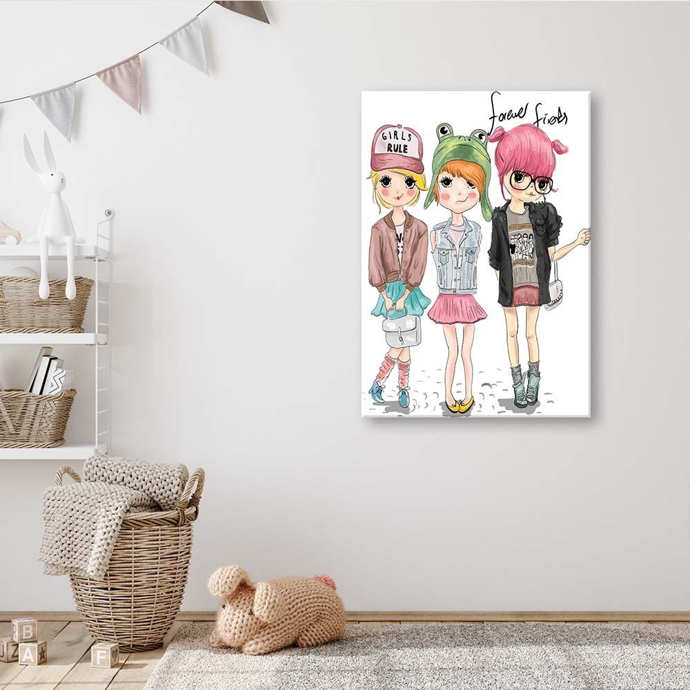 Emaga Obraz na płótnie, Przyjaciółki moda glamour - 70x100